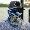 Maxcorners Fishing Honeycomb Electric Water Splash 3D Neck Gaiter (12 Fish Species)
