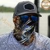 Maxcorners Fishing Skull Angler Camouflage 3D Neck Gaiter (12 Fish Species)