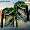Maxcorners Fishing Green Smoke Splash Sun Protection Personalized Name, Team Name Long Sleeve Shirt
