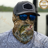 Maxcorners Fishing Camouflage Dynamic Water Splash 3D Neck Gaiter (13 Fish Species)