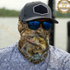 Maxcorners Fishing Camouflage Dynamic Water Splash 3D Neck Gaiter (13 Fish Species)