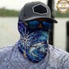 Maxcorners Fishing Electric Wave Splash 3D Neck Gaiter (13 Fish Species)