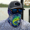 Maxcorners Fishing Electric Wave Splash 3D Neck Gaiter (13 Fish Species)