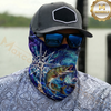 Maxcorners Fishing Electric Wave Splash 3D Neck Gaiter (13 Fish Species)