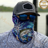 Maxcorners Fishing Electric Wave Splash 3D Neck Gaiter (13 Fish Species)