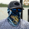 Maxcorners Fishing Dynamic Splash Art 3D Neck Gaiter (13 Fish Species)