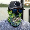 Maxcorners Fishing Neon Green Honeycomb Water Splash 3D Neck Gaiter (13 Fish Species)