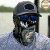 Maxcorners Fishing Camoflage Foggy Forest 3D Neck Gaiter (9 Fish Species)