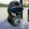 Maxcorners Fishing Camoflage Foggy Forest 3D Neck Gaiter (9 Fish Species)