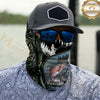 Maxcorners Fishing Camoflage Foggy Forest 3D Neck Gaiter (9 Fish Species)