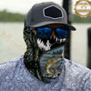 Maxcorners Fishing Camoflage Foggy Forest 3D Neck Gaiter (9 Fish Species)