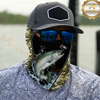 Maxcorners Fishing Black Khaki Camoflage 3D Neck Gaiter (13 Fish Species)
