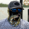 Maxcorners Fishing Black Khaki Camoflage 3D Neck Gaiter (13 Fish Species)