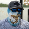 Maxcorners Fishing Hook Line Ocean Bubble 3D Neck Gaiter (13 Fish Species)