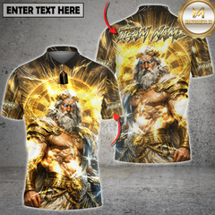 Maxcorners Darts Zeus Thunder God Lightning Halo Customized Name, Team Name 3D Shirt
