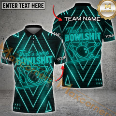 Maxcorners Bowling Neon Strike Personalized Name 3D Unisex Shirt