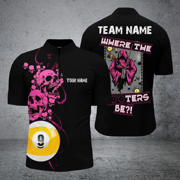 Maxcorners Billiard Skull ver 2 Customized Name, Team Name 3D Shirt For Ben Vargas