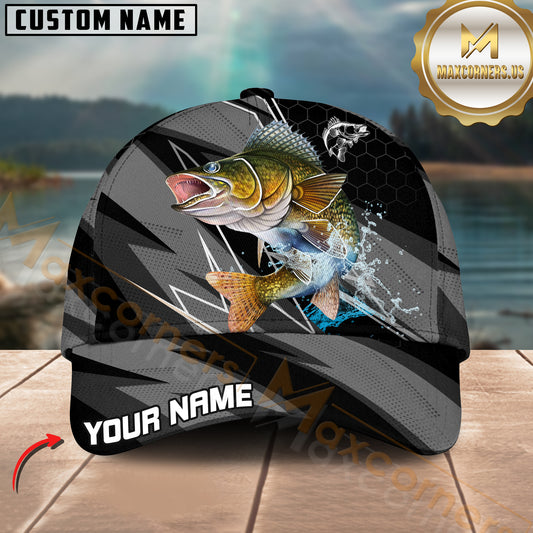 Maxcorners Fishing Jumping Water Splash Graphic Personalized 3D Cap