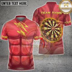 Maxcorners Darts Lightning Muscle Power Dartboard Personalized Name, Team Name 3D Shirt