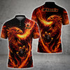 Maxcorners Bowling & Pins Flame Rising Phoenix Customized Name, Team Name 3D Shirt For Stuart