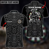 Maxcorners Darts Snake And Skull Mutilcolor Options Personalized Name, Team Name 3D Polo Shirt
