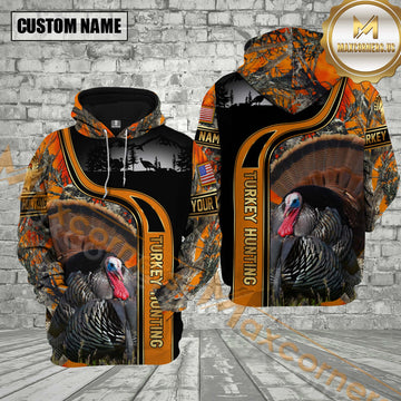 Maxcorners Premium Turkey Hunting Camo Pullover 3D Full Print Hoodie Best Gift For Hunter