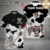 Maxcorners Darts Funny Cow Cartoon Personalized Name 3D Unisex Shirt