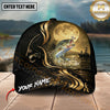 Maxcorners Fishing Moonlight Gold Ocean Personalized 3D Cap