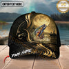 Maxcorners Fishing Moonlight Gold Ocean Personalized 3D Cap