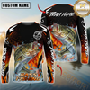 Maxcorners Fishing Fire Touch Custom Name & Team Name 3D Shirts