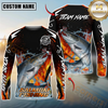 Maxcorners Fishing Fire Touch Custom Name & Team Name 3D Shirts