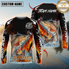 Maxcorners Fishing Fire Touch Custom Name & Team Name 3D Shirts
