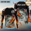 Maxcorners Fishing Fire Touch Custom Name & Team Name 3D Shirts