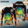 Maxcorners Fishing Fire Touch Custom Name & Team Name 3D Shirts