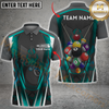 Maxcorners Billiard Flaming Pool Balls Multicolor Options Personalized Name, Team Name 3D Shirt