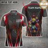 Maxcorners Billiard Flaming Pool Balls Multicolor Options Personalized Name, Team Name 3D Shirt