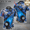 Maxcorners Billiard Flaming 8-Ball Multicolor Options Personalized Name, Team Name 3D Shirt
