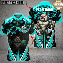 Maxcorners Lightning Bulldog Bowling Jersey Multicolor Customized Name, Team Name 3D Shirts