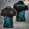 Maxcorners Golden Darts Jersey Multicolor Option Customized Name, Team Name 3D Polo Shirt