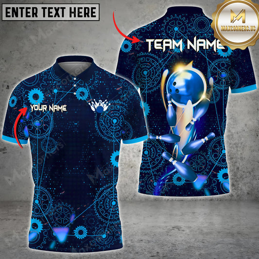 Maxcorners Ball And Pins Gear Bowling Jersey Multicolor Options Personalized Name, Team Name 3D Shirt