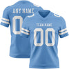 Maxcorners Custom Light Blue White Authentic Football Jersey LM2605