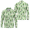 Maxcorners Happy St Patrick's Day Gnomes Shamrock Golf Shirt, Men's Funny Golf Shirts, Golf Shirts For Men