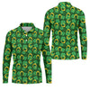 Maxcorners Four Leaf Clovers Golden Horseshoes St Patrick's Day Golf Shirt, Polo Shirts For Men, Golf Shirts For Men