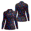 Maxcorners Neon Desert Cactus Buffalo Hawaiian Golf Shirt, Golf Polo For Women, Printed Golf Shirt LM1507