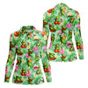 Maxcorners Funny Pickle Tomato Chili Tropical Hawaiian Golf Shirt, Golf Polo For Women, Printed Golf Shirt LM1507