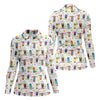 Maxcorners Colorful Western Cowboy Boots Pattern Hawaiian Golf Shirt, Ladies Golf Shirt, Women’s Golf Apparel LM1507