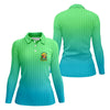 Maxcorners Tropical Retired Parrot Cocktail Golf Polo Shirt, Ladies Golf Shirts, Women's Golf Apparel LM1507