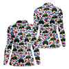 Maxcorners American Tractor Golf Shirt, Patriotic Wildflower Country Farm Pattern, Golf Shirt For Women LM1507