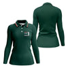 Maxcorners Green Best Papa By Par Embroidered Golf Polo Shirt, Ladies Golf Shirts, Golf Tops For Women LM1507