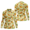 Maxcorners Funny Hot Dog Dachshund Tropical Hawaiian Golf Shirt, Golf Polo For Women, Printed Golf Shirt LM1507